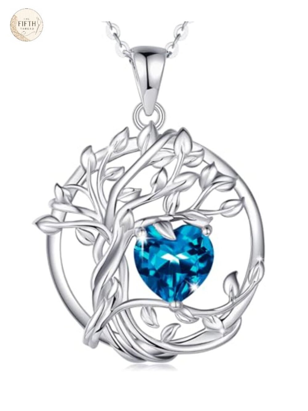 Sterling Silver Tree of Life Birthstone Necklace 925 Pendant Jewelry For Women